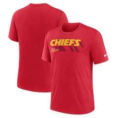 Kansas City Chiefs Long Pass Tri-Blend T-Shirt - Heather Red - Nike