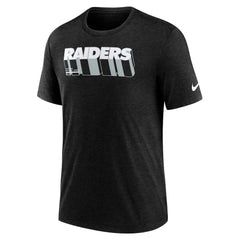 Las Vegas Raiders Long Pass Tri-Blend T-Shirt - Heather Black - Nike