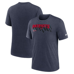 New England Patriots Long Pass Tri-Blend T-Shirt - Heather Navy - Nike