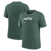 New York Jets Long Pass Tri-Blend T-Shirt - Heather Green - Nike