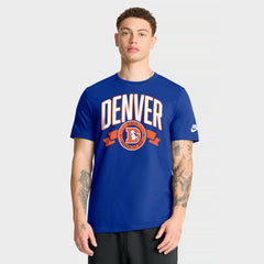 Denver Broncos Rewind Front and Back Hit Essential T-Shirt - Royal - Nike