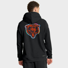 Chicago Bears Tall 2025 NFL Crucial Catch Sideline Standard Issue Dri-FIT Hoodie - Black - Nike
