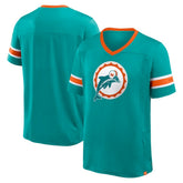 Miami Dolphins Hometown Premium Hashmark V-Neck T-Shirt - Aqua - Fanatics