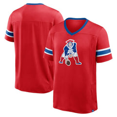 New England Patriots Hometown Premium Hashmark V-Neck T-Shirt - Red - Fanatics