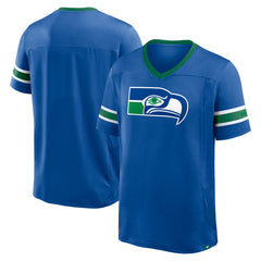 Seattle Seahawks Hometown Premium Hashmark V-Neck T-Shirt - Royal - Fanatics