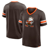 Cleveland Browns Hometown Premium Hashmark V-Neck T-Shirt - Brown - Fanatics