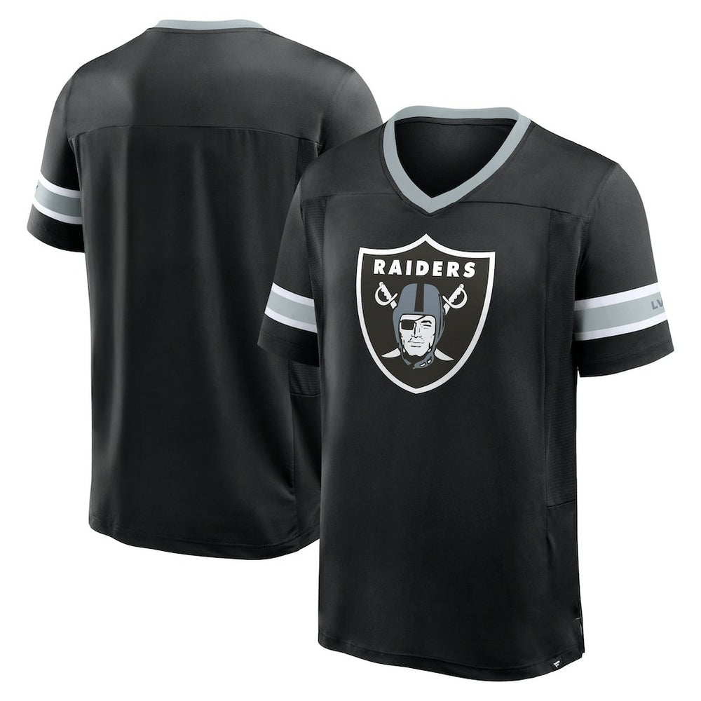 Las Vegas Raiders Hometown Premium Hashmark V-Neck T-Shirt - Black - Fanatics