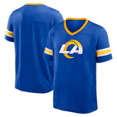Los Angeles Rams Hometown Premium Hashmark V-Neck T-Shirt - Royal - Fanatics
