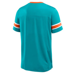 Miami Dolphins Hometown Premium Hashmark V-Neck T-Shirt - Aqua - Fanatics