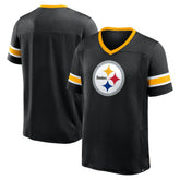Pittsburgh Steelers Hometown Premium Hashmark V-Neck T-Shirt - Black - Fanatics
