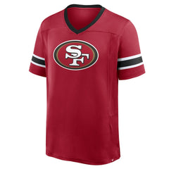 San Francisco 49ers Hometown Premium Hashmark V-Neck T-Shirt - Scarlet - Fanatics