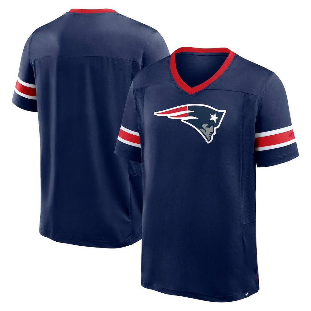 New England Patriots Hometown Premium Hashmark V-Neck T-Shirt - Navy - Fanatics