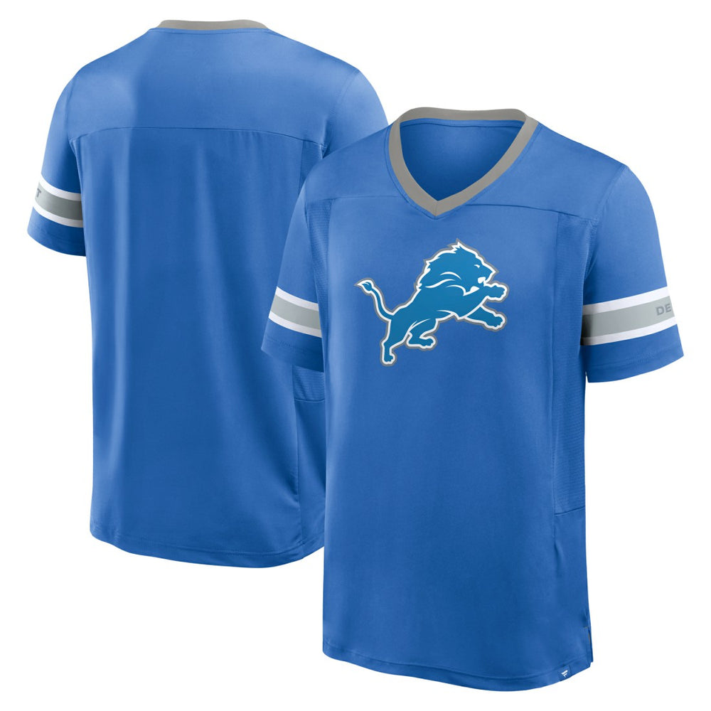 Detroit Lions Hometown Premium Hashmark V-Neck T-Shirt - Blue - Fanatics