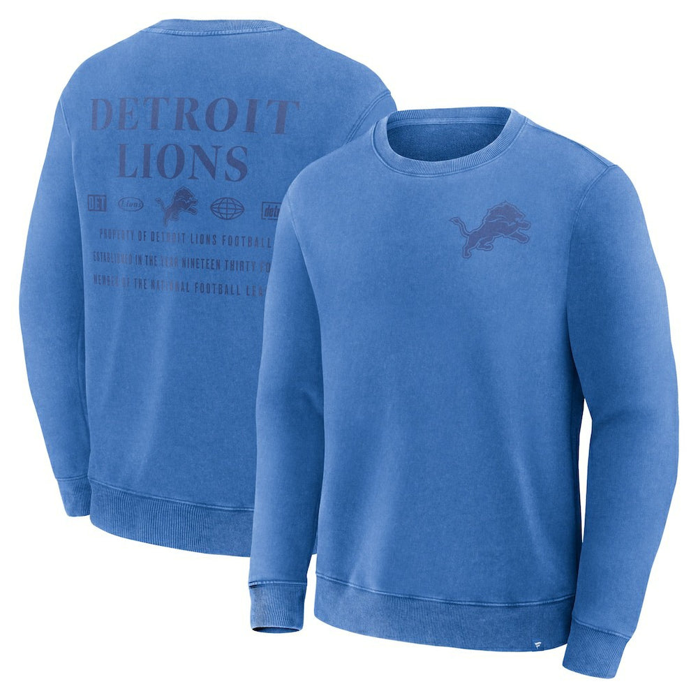 Detroit Lions Deep Route Pullover Sweatshirt - Blue - Fanatics