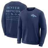 Denver Broncos Deep Route Pullover Sweatshirt - Navy - Fanatics