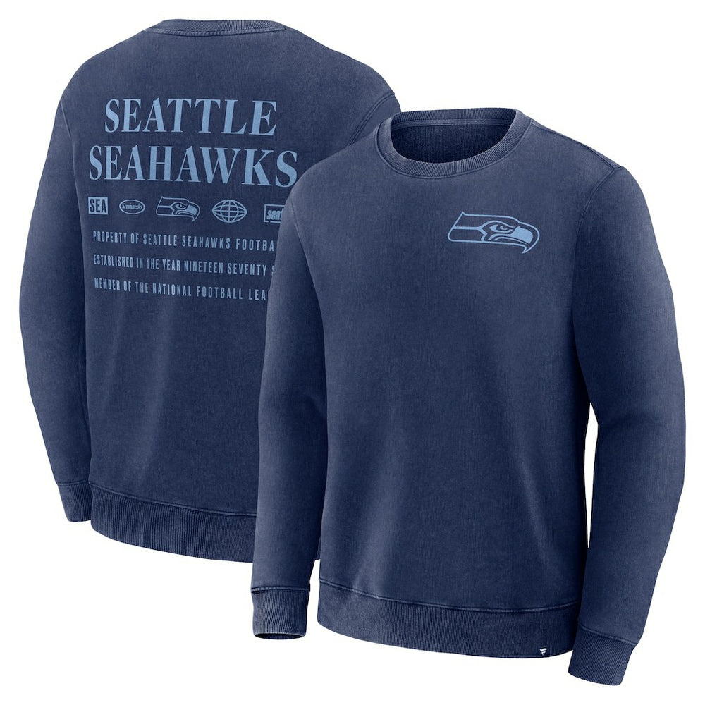 Seattle Seahawks Deep Route Pullover Sweatshirt - Navy - Fanatics
