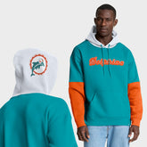 Miami Dolphins Helmet Retro Pullover Hoodie - Aqua - Fanatics
