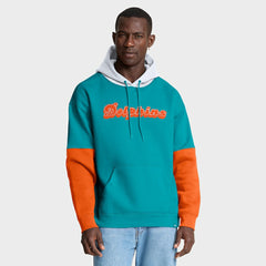 Miami Dolphins Helmet Retro Pullover Hoodie - Aqua - Fanatics