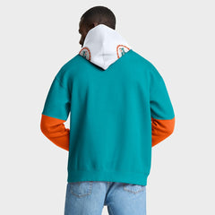 Miami Dolphins Helmet Retro Pullover Hoodie - Aqua - Fanatics