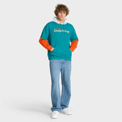 Miami Dolphins Helmet Pullover Hoodie - Aqua - Fanatics