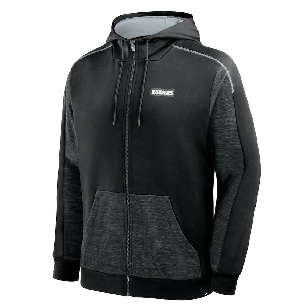 Las Vegas Raiders Checkdown Pass Full-Zip Hoodie - Black - Fanatics