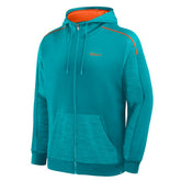 Miami Dolphins Checkdown Pass Full-Zip Hoodie - Aqua - Fanatics