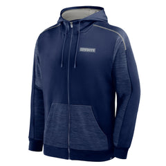 Dallas Cowboys Checkdown Pass Full-Zip Hoodie - Navy - Fanatics