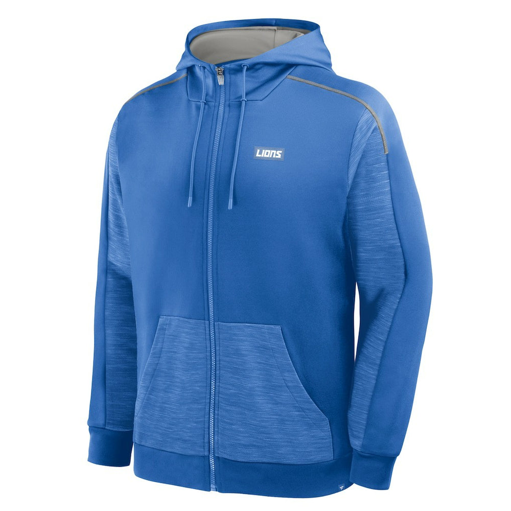 Detroit Lions Checkdown Pass Full-Zip Hoodie - Blue - Fanatics