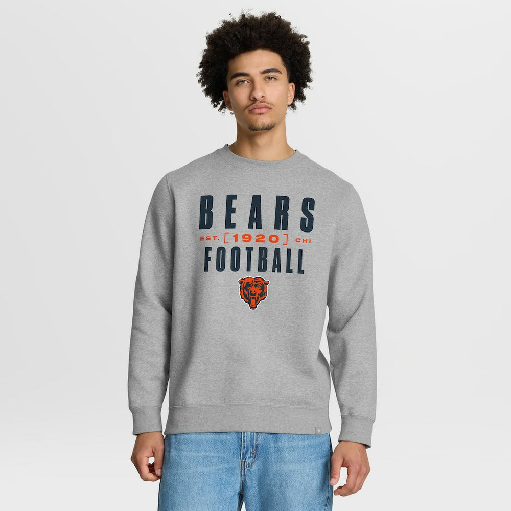 Chicago Bears Powerful Throw Legacy Pullover Sweatshirt - Heather Gray - Fanatics