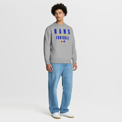 Los Angeles Rams Powerful Throw Legacy Pullover Sweatshirt - Heather Gray - Fanatics