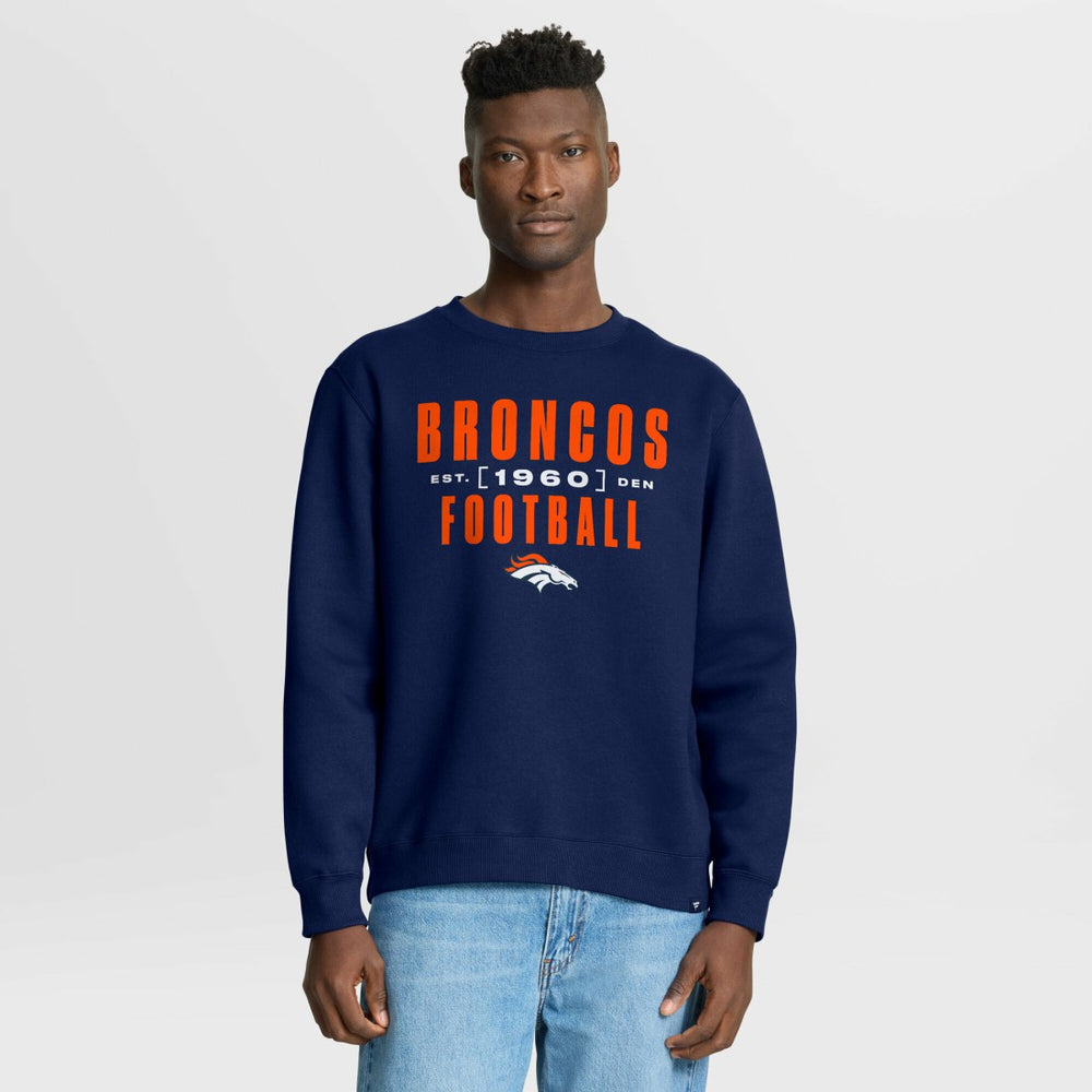 Denver Broncos Powerful Throw Legacy Pullover Sweatshirt - Navy - Fanatics