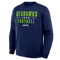 Seattle Seahawks Powerful Throw Legacy Pullover Sweatshirt - College Navy - Fanatics