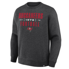 Tampa Bay Buccaneers Powerful Throw Legacy Pullover Sweatshirt - Heather Pewter - Fanatics