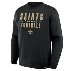 New Orleans Saints Powerful Throw Legacy Pullover Sweatshirt - Black - Fanatics