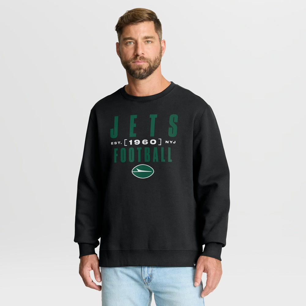 New York Jets Powerful Throw Legacy Pullover Sweatshirt - Black - Fanatics