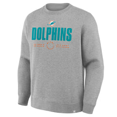 Miami Dolphins Direct Handoff Legacy Pullover Sweatshirt - Heather Gray - Fanatics