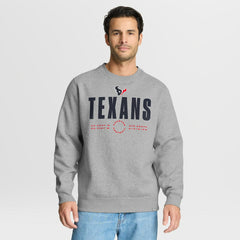 Houston Texans Direct Handoff Legacy Pullover Sweatshirt - Heather Gray - Fanatics