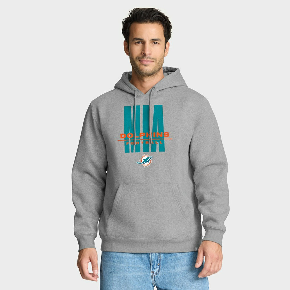 Miami Dolphins Right Tackle Legacy Pullover Hoodie - Heather Gray - Fanatics