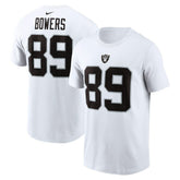 Brock Bowers Las Vegas Raiders Name & Number T-Shirt - White - Nike