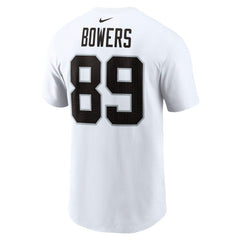 Brock Bowers Las Vegas Raiders Name & Number T-Shirt - White - Nike