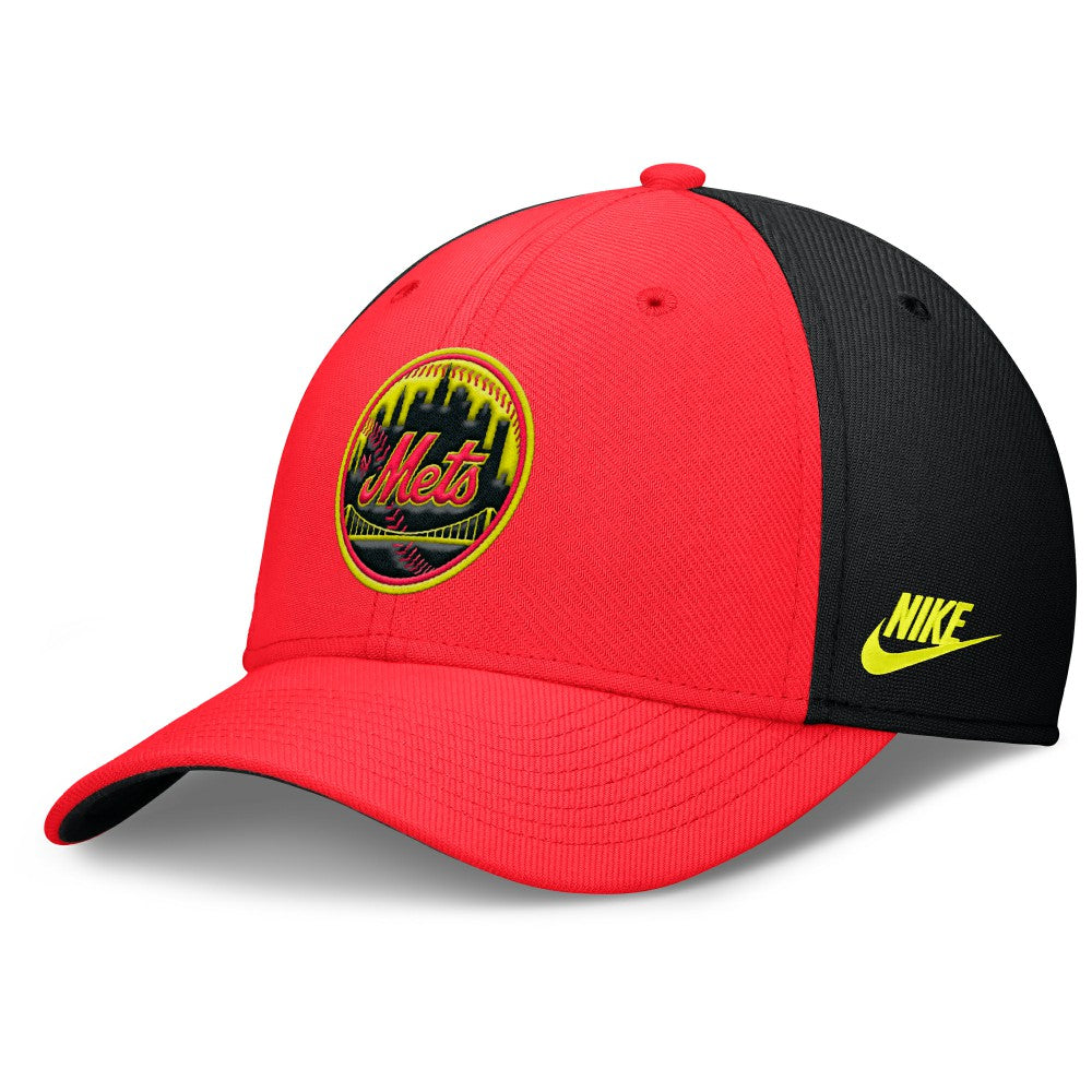 New York Mets Nike Neon 90s Rise SwooshFlex Hat Discount