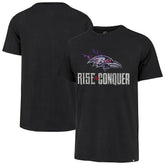 Baltimore Ravens '47 Rise and Conquer Franklin T-Shirt - Black - 47 brand
