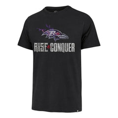 Baltimore Ravens '47 Rise and Conquer Franklin T-Shirt - Black - 47 brand