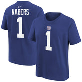 Malik Nabers New York Giants Player Name & Number T-Shirt - Royal - Nike