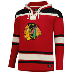 Chicago Blackhawks '47 Big & Tall Superior Lacer Fleece Pullover Hoodie - Red | 47 brand discount