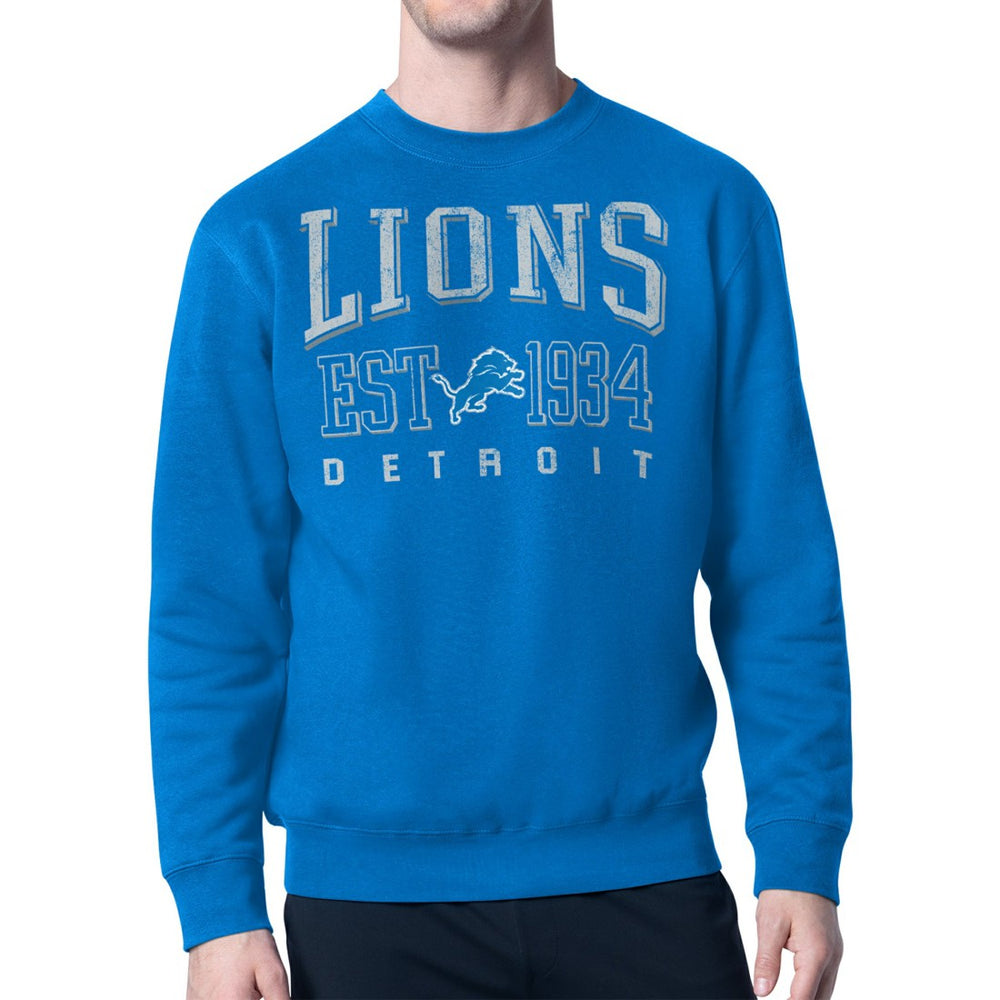 Detroit Lions Starter Retro Team Logo Pullover Sweatshirt - Royal - NFL