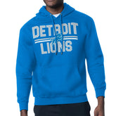 Detroit Lions Starter Mesh Look Retro Team Logo Pullover Hoodie - Blue - NFL