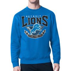Detroit Lions Starter ‘80s Inspired Pullover Sweatshirt - Blue - NFL