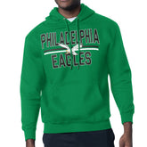 Philadelphia Eagles Starter Team Retro Logo Fleece Tri-Blend Pullover Hoodie - Kelly Green - NFL