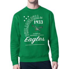 Philadelphia Eagles Starter Team Retro Logo Fleece Tri-Blend Pullover Sweatshirt - Kelly Green - NFL